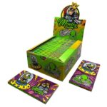 Papel de liar sin blanquear Monkey King Alien Burst King size slim con boquillas (24 unidades/expositor) Monkey King Unbleached Rolling Papers Alien Burst King Size Slim with Tips 24pcsdisplay