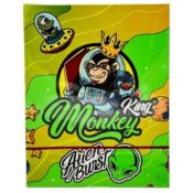 Papel de liar sin blanquear Monkey King Alien Burst King size slim con boquillas (24 unidades/expositor) 2 Monkey King Unbleached Rolling Papers Alien Burst King Size Slim with Tips 24pcsdisplay 2