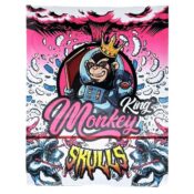 Papel de liar sin blanquear Monkey King Skulls King size slim con tips (24 unidades/expositor) 2 Monkey King Unbleached Rolling Papers Skulls King Size Slim with Tips 24pcsdisplay 2