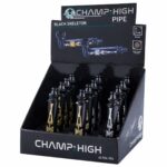 Champ High Black Skeleton Pipe 12pcsdisplay
