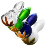 Pipa de Vidrio Luminiscente 10cm Glass Pipe Glow in The Dark 10cm