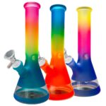 Bong de Vidrio Degradado Arcoíris 25cm Rainbow Gradient Glass Bong 25cm