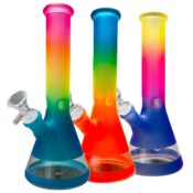 Rainbow Gradient Glass Bong 25cm