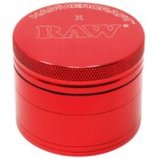 hammercraft x raw 4 piece red metal grinder