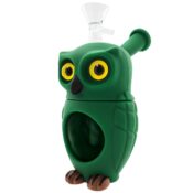 wholesale owl silicone bong green 16cm