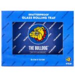 The Bulldog Bandeja de liar de vidrio irrompible 16x12 cm The Bulldog Shatterproof Glass Rolling Tray 16x12 cm