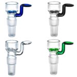 Cazoleta De Vidrio Para Bong Con Rejilla Doble Tamaño 14 mm Y 18 mm Bong Glass Bowl Holder with Screen Dual Size 14mm and 18mm