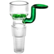 Bong Glass Bowl Holder with Screen Dual Size 14mm and 18mm Green