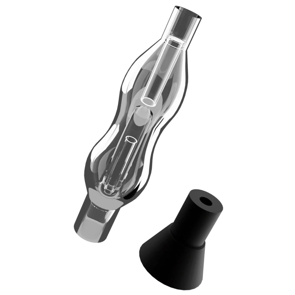 AirVape OM Cartridges Small Glass Bubbler + Silicone Adapter AirVape OM Cartridges Small Glass Bubbler + Silicone Adapter