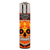 Clipper Lighters Classic Large Marked Skulls 24pcsdisplay 4