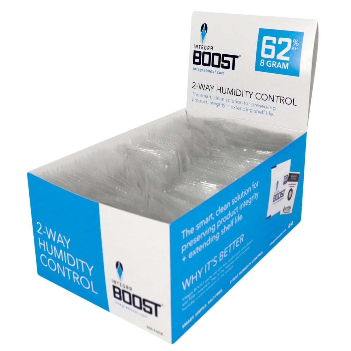 Integra Boost 2-Way Humidity Control 62% RH – 8 Grams Integra Boost 2 Way Humidity Control 62 RH – 8 Grams