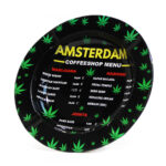 Cenicero de Metal Ámsterdam Coffeeshop Menu wholesale metal ashtray amsterdam coffeeshop