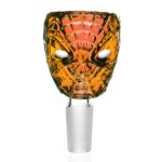 Bong Bowl de Cristal Spider Face Ámbar 18mm glass bowl spiderman amber