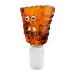 Bong Bowl de Cristal Sponge Ámbar 18mm glass bowl sponge amber