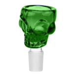 Bong Bowl de Cristal Calavera Verde 18mm wholesale glass bowl skull green