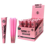 Jumbo King Size Conos Rosa 3 Conos por Paquete (24pcs/display) wholesale jumbo rolling papers cones pink main