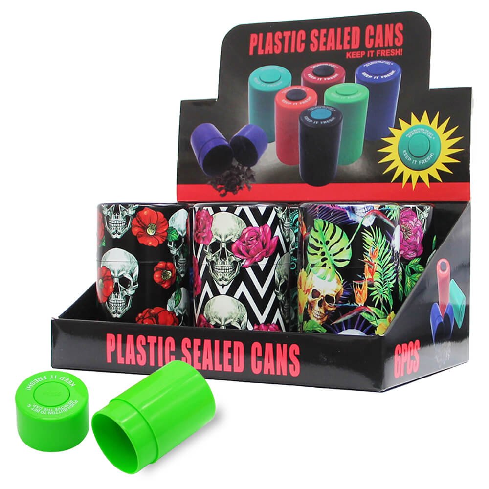 wholesale-plastic-sealed-cans-skulls-flowers wholesale plastic sealed cans skulls flowers