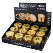 Champ High Grinder de Metal Bitcoin 4 Partes-40 mm (12 uds./expositor)