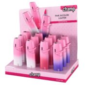 Champ High Mechero Turboflame Rosa Bicolor (12 uds./expositor)