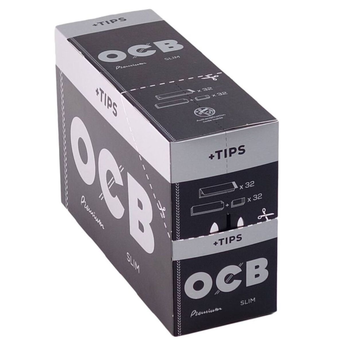 OCB Premium Papeles de liar ultrafinos + boquillas (32 uds./expositor) OCB Premium Papeles de liar ultrafinos + boquillas (32 uds./expositor)