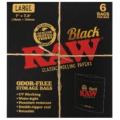 RAW Classic Papel de liar Bolsas de almacenamiento sin olor Grande