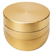 V Syndicate Gridlock Toothless Herb Grinder 4 Parts - 72mm Gold