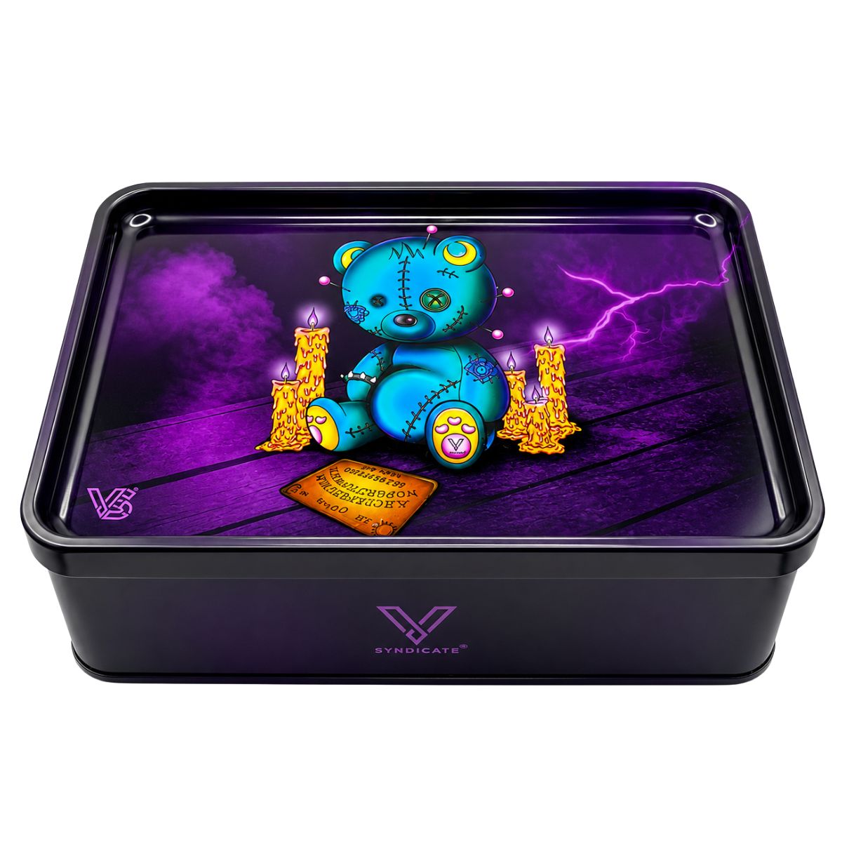 V-Syndicate Syndicase Plus Bandeja de Liar Ouija Bear con Caja de Almacenamiento de Hojalata V-Syndicate Syndicase Plus Bandeja de Liar Ouija Bear con Caja de Almacenamiento de Hojalata