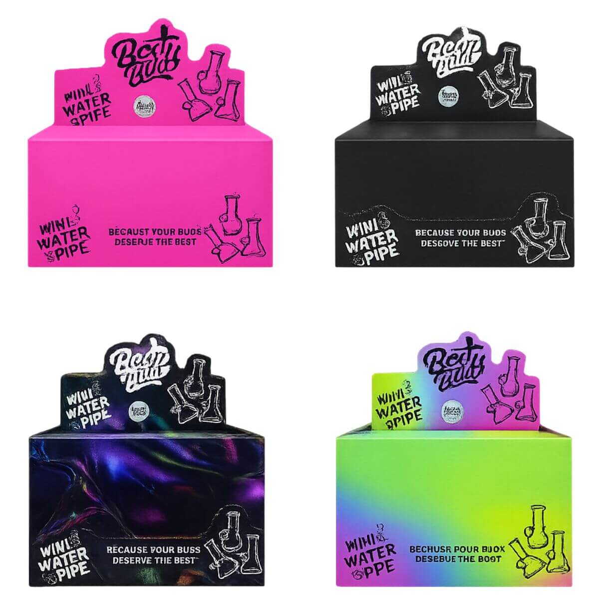 Best Buds Mini Pipa de agua 15 cm (6 uds./expositor) Best Buds Mini Pipa de agua 15 cm (6 uds./expositor)