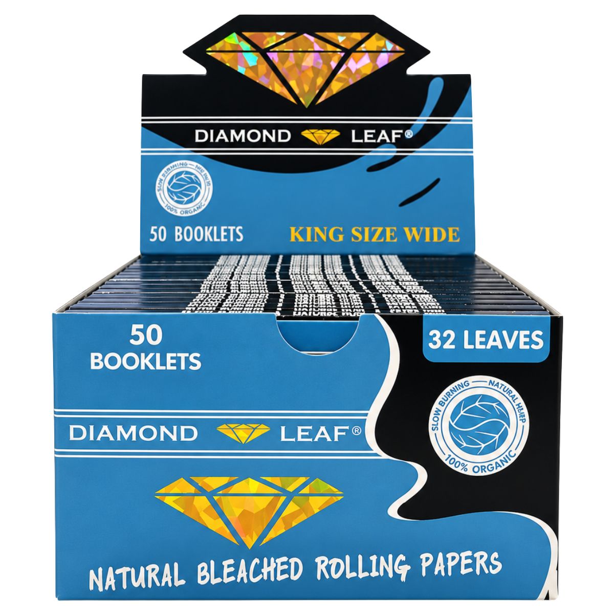 Diamond Leaf King Size Wide Slim Papel de fumar (50udsdisplay) Diamond Leaf King Size Wide Slim Papel de fumar (50udsdisplay)
