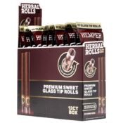 Hemper Pre-Rolled King Size Herbal Rolls + Glass Tip Pack de 2 (12 uds/expositor) Sweet