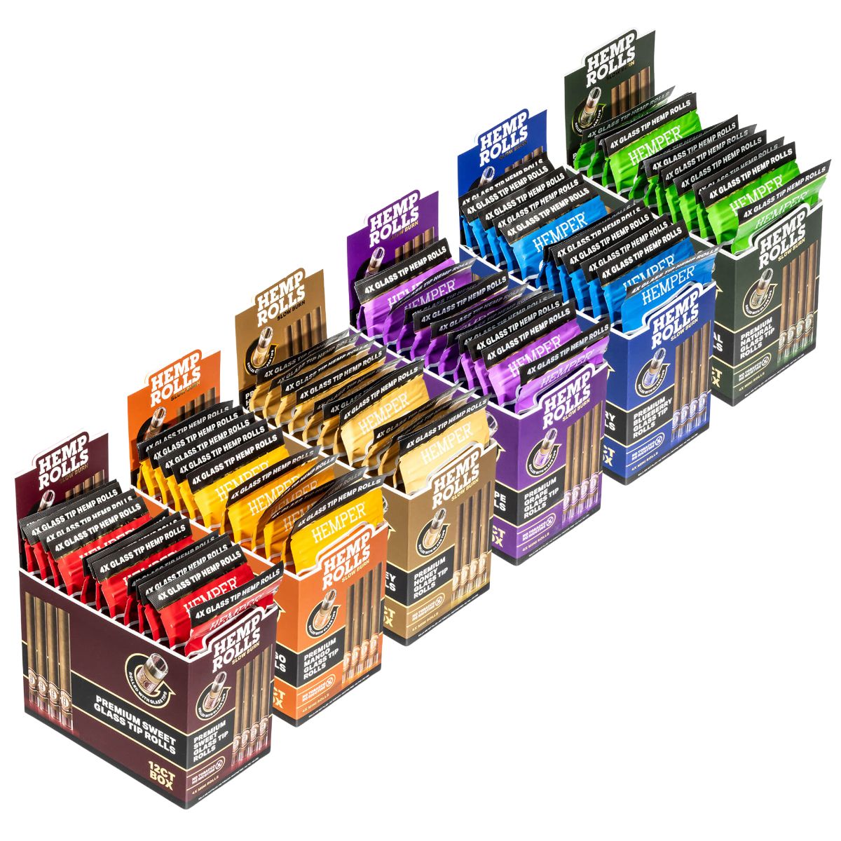 Hemper Pre-Rolled Mini Size Hemp Rolls + boquilla de vidrio Pack de 4 (12 uds./expositor) Hemper Pre-Rolled Mini Size Hemp Rolls + boquilla de vidrio Pack de 4 (12 uds./expositor)