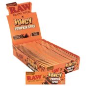 RAW X Juicy Pumplin Spice 1 14 Size Rolling Papers 24pcsdisplay 2