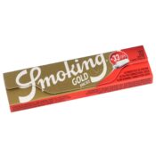 Smoking Gold King Size Slim Rolling Papers Tips 24pcsdisplay 1