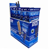 Hemper Rollos de Cáñamo Pre-Enrollados King Size + Boquilla de Papel Pack de 2 (12 uds/expositor) Arándano