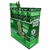 Hemper Rollos de Cáñamo Pre-Enrollados King Size + Boquilla de Papel Pack de 2 (12 uds/expositor) Natural