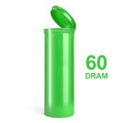 Poptop Bote de Plástico Verde Grande 60 Dram 50mm