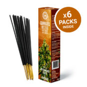 Varillas de Incienso de Cannabis con aroma a Chocolate y Hojas de Cannabis Secas (6 paquetes/display)